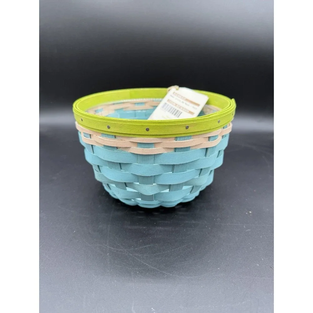 🧺💙 Longaberger 2011 Summer Loving Small Ware – Turquoise w/ Protector 💙🧺